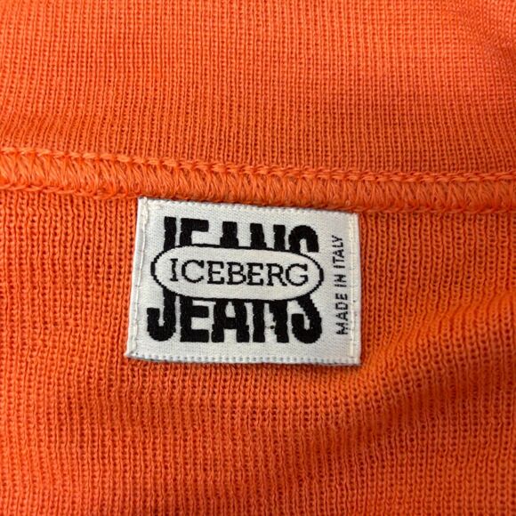 Iceberg Women Full Zip Knit Sweater Top Size Medium Wool Blend Italy D033 -13 - Picture 15 of 16